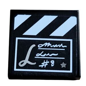 LEGO Film Slate 2x2 Black Tile 3068pb0965 41117 Pop Star TV Studio Friends Parts